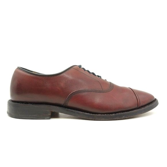 Allen Edmonds Park Avenue Chili Brown Leather Cap Toe Oxfords Shoes Men\'s 9 B main image 8